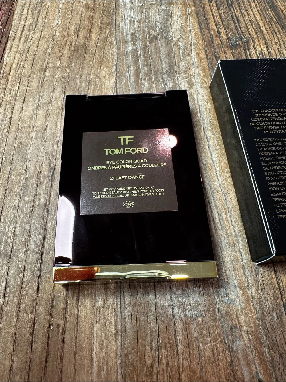 Tom Ford Black & Gold Eye Color Quad Palette 21 last dance